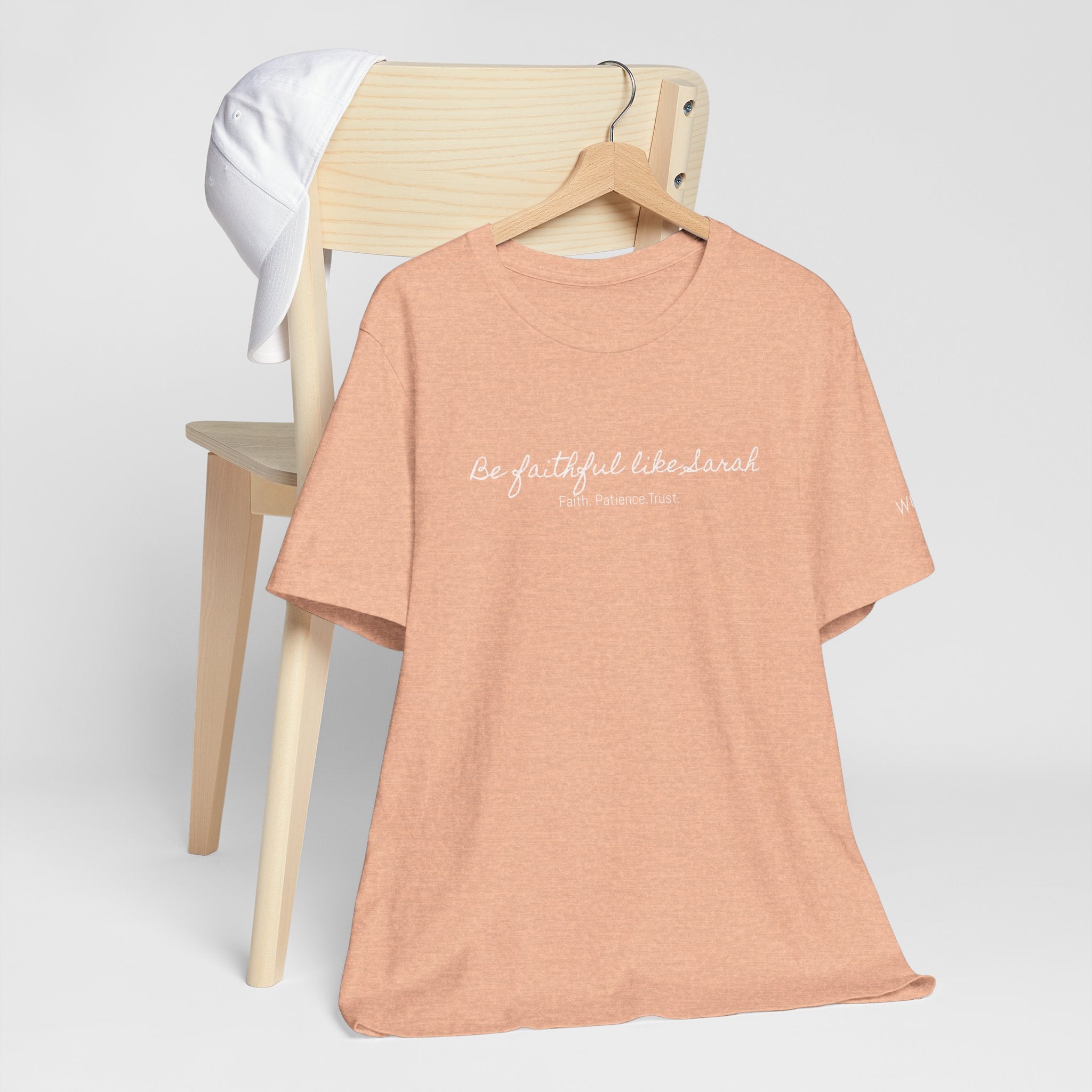 Faithful Like Sarah T-Shirt — Scripture Verse Tee (Hebrews 11:11, Genesis 21:1-2)