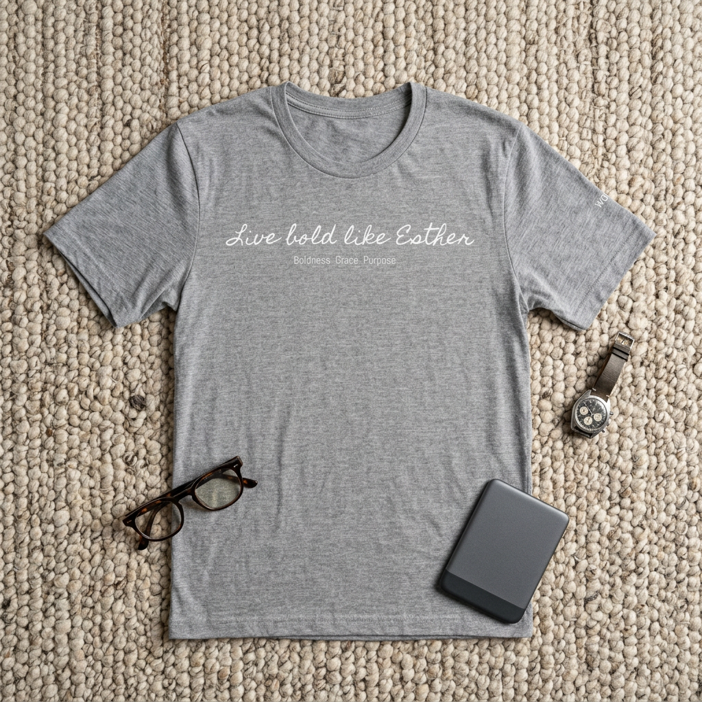 Live Bold Like Esther Tee — Inspirational Christian Scripture T‑Shirt