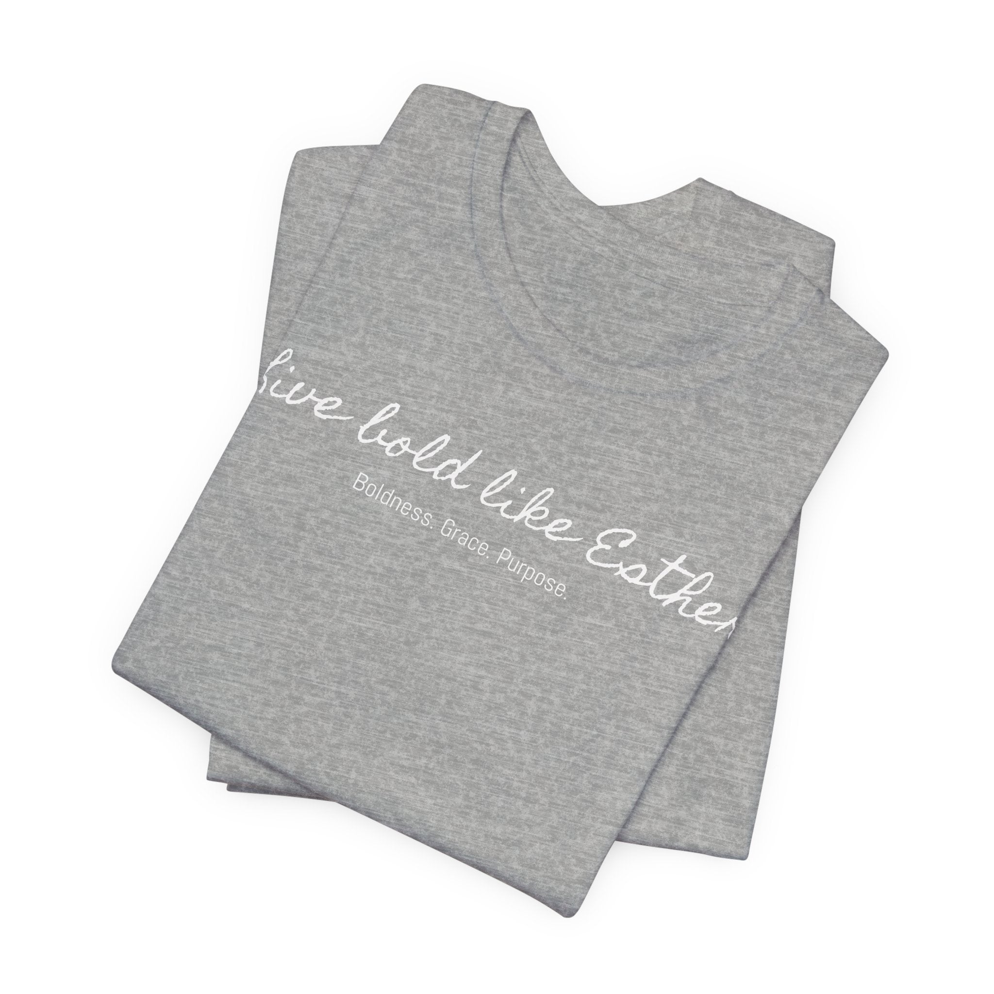 Live Bold Like Esther Tee — Inspirational Christian Scripture T‑Shirt